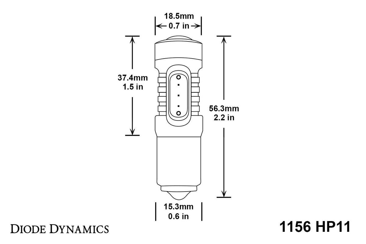 1156 HP11 LED Amber (single)