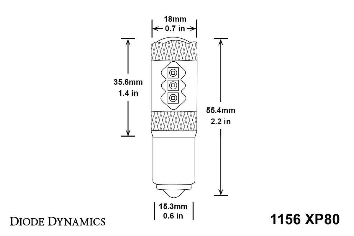 1156 XP80 LED Amber (single)