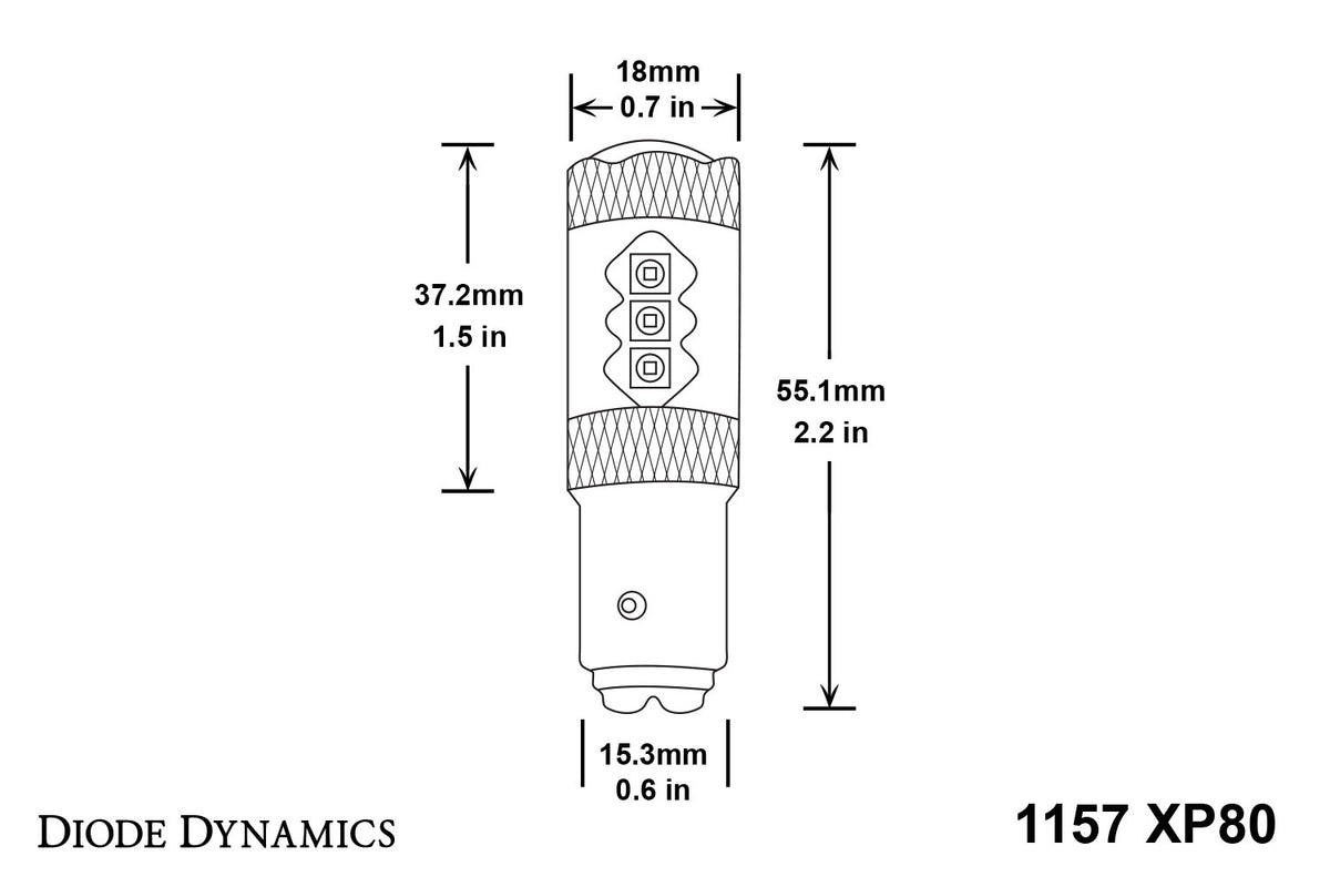 1157 XP80 LED Amber (single)