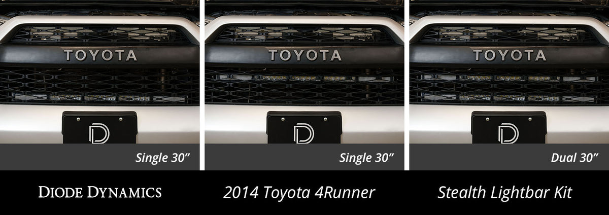 SS30 Single Stealth Lightbar Kit for 2014-2019 Toyota 4Runner  White Driving
