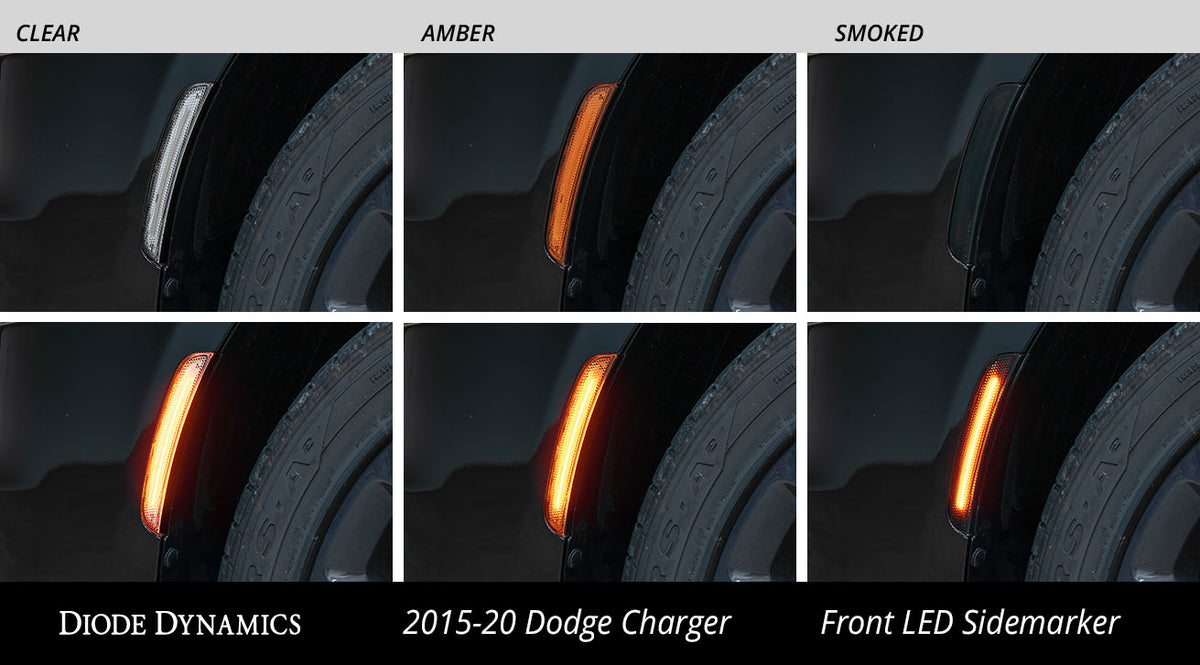 LED Sidemarkers for 2015-2023 Dodge Charger  Clear (set)