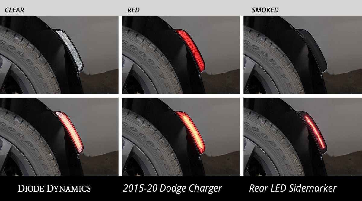 LED Sidemarkers for 2015-2023 Dodge Charger  Clear (set)