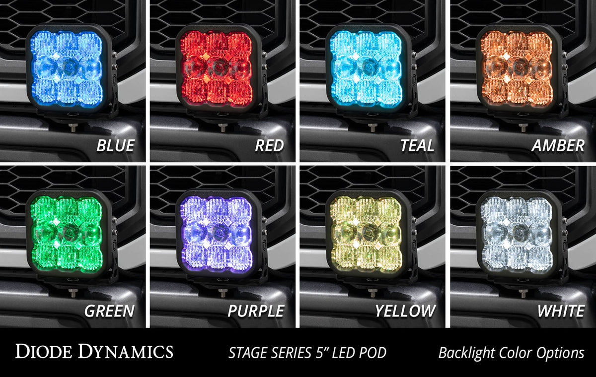 SS5 Bumper LED Pod Light Kit for 2017-2020 Ford Raptor  Sport White Combo