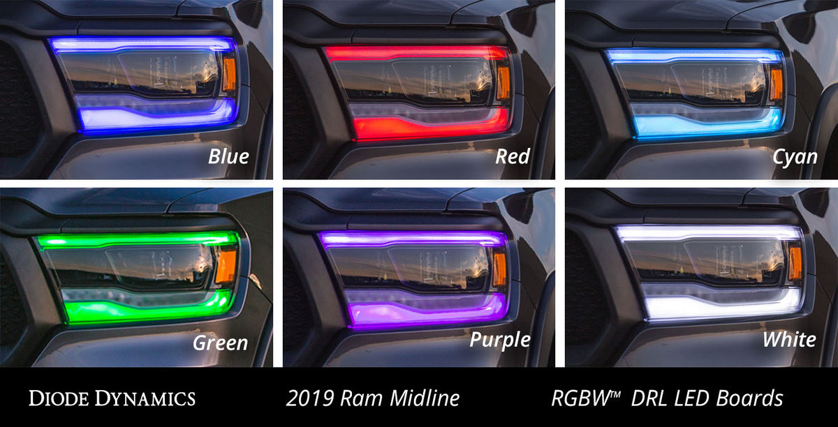 RGBW DRL LED Boards for 2019-2024 Ram 1500 Midline
