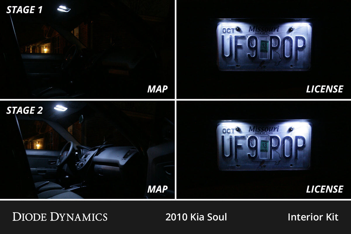 Interior LED Kit for 2010-2013 Kia Soul  Cool White Stage 1