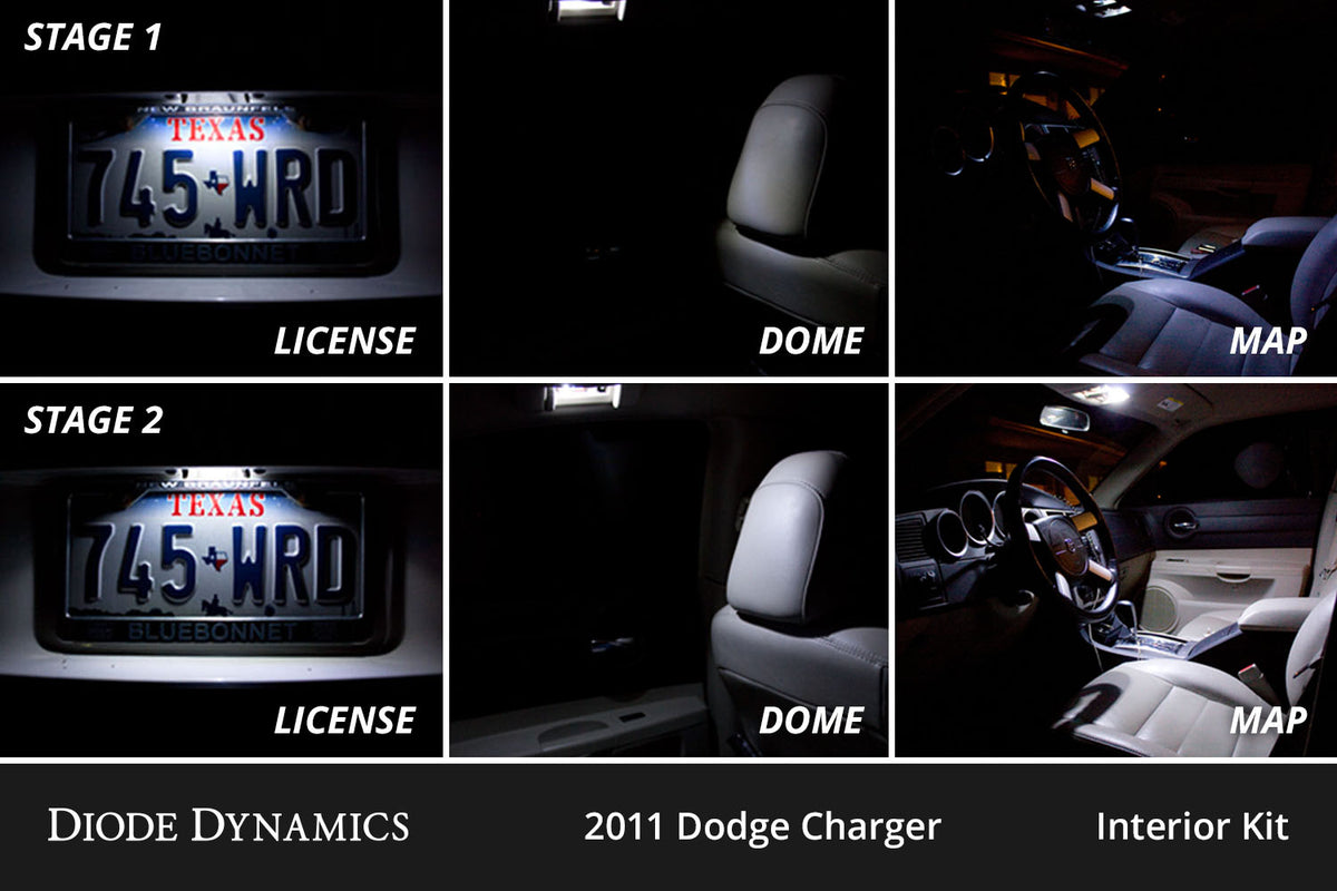 Interior LED Kit for 2015-2023 Dodge Charger  Cool White Stage 1