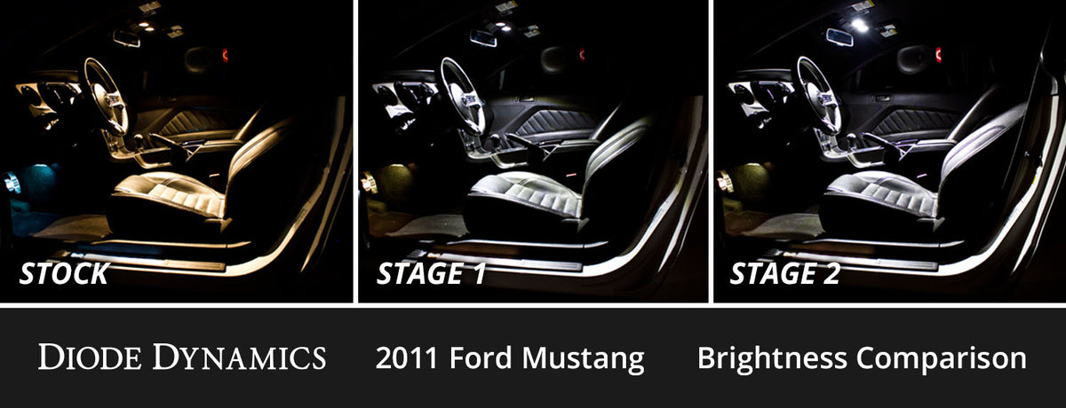 Interior LED Kit for 2010-2014 Ford Mustang  Cool White Stage 1