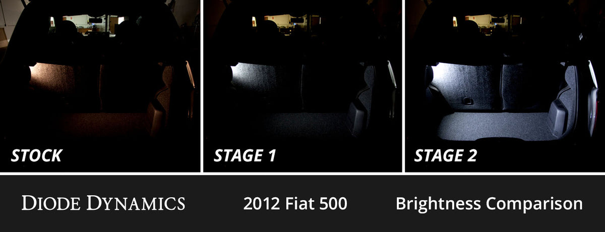 Interior LED Kit for 2012-2019 Fiat 500  Cool White Stage 1