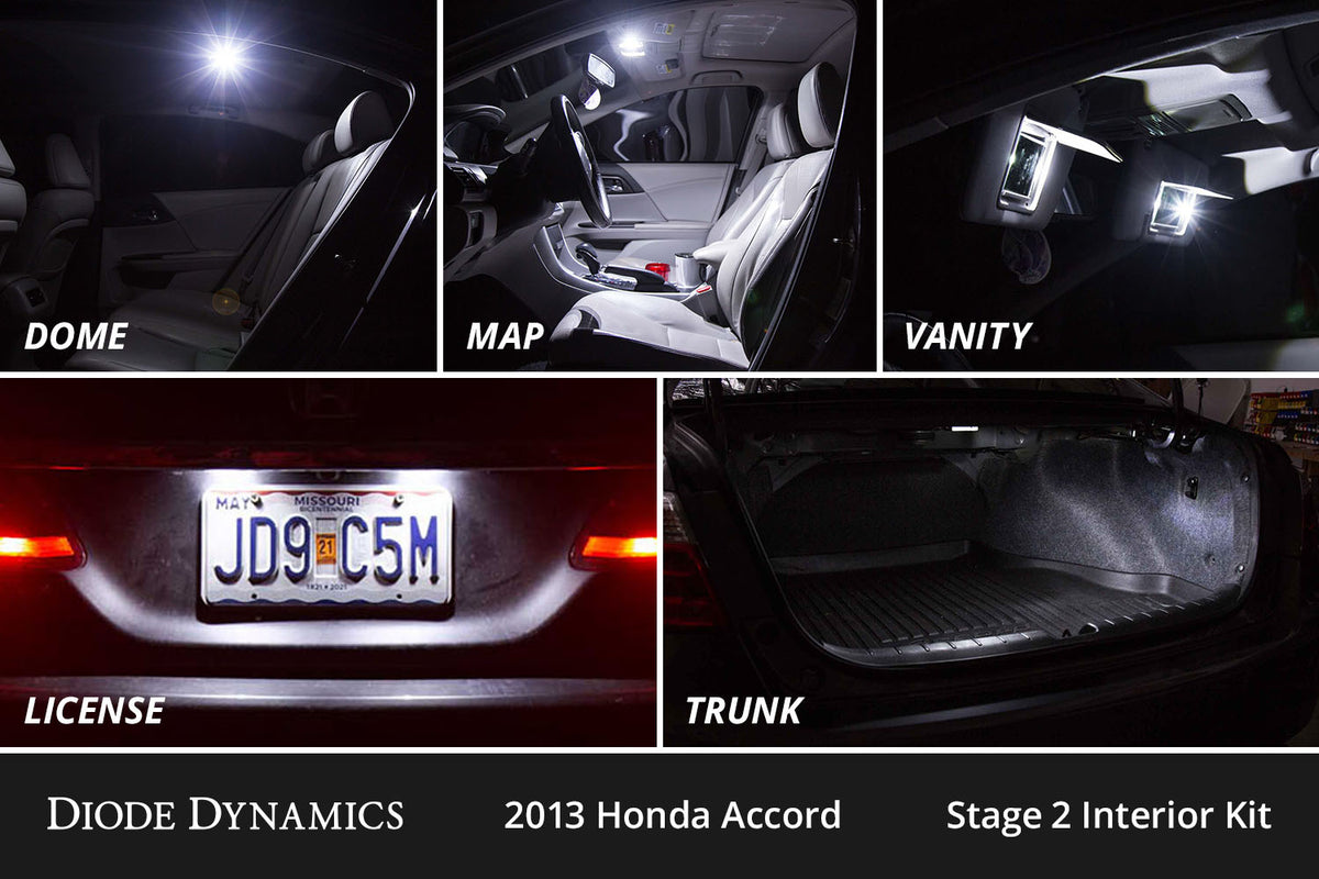 Interior LED Kit for 2013-2017 Honda Accord  Cool White Stage 1