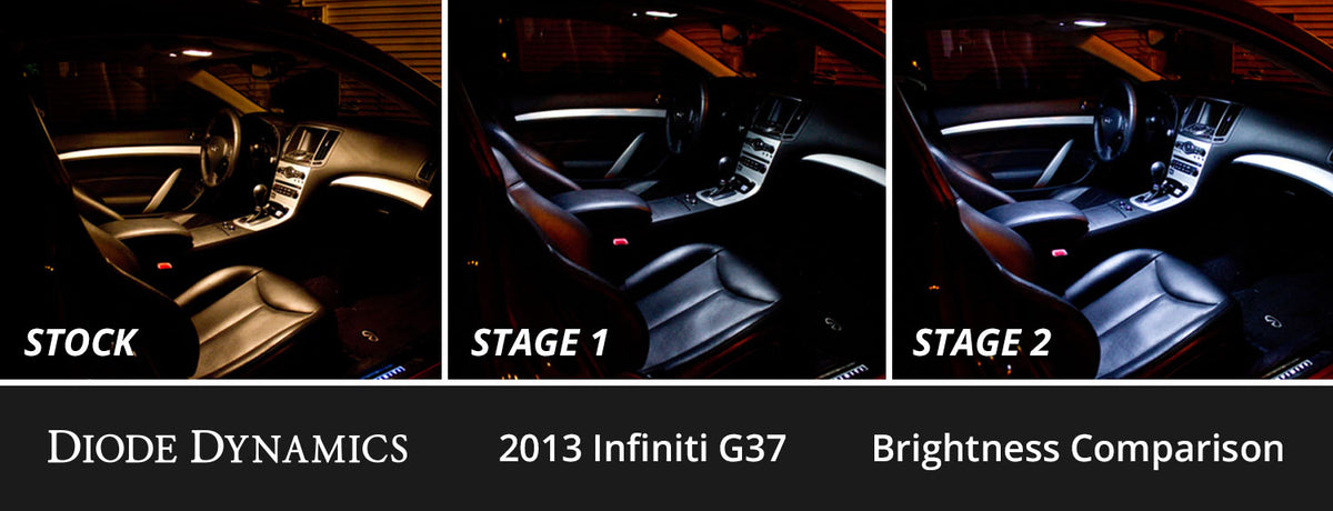 Interior LED Kit for 2008-2015 Infiniti G37 Coupe/Convertible  Cool White Stage 1