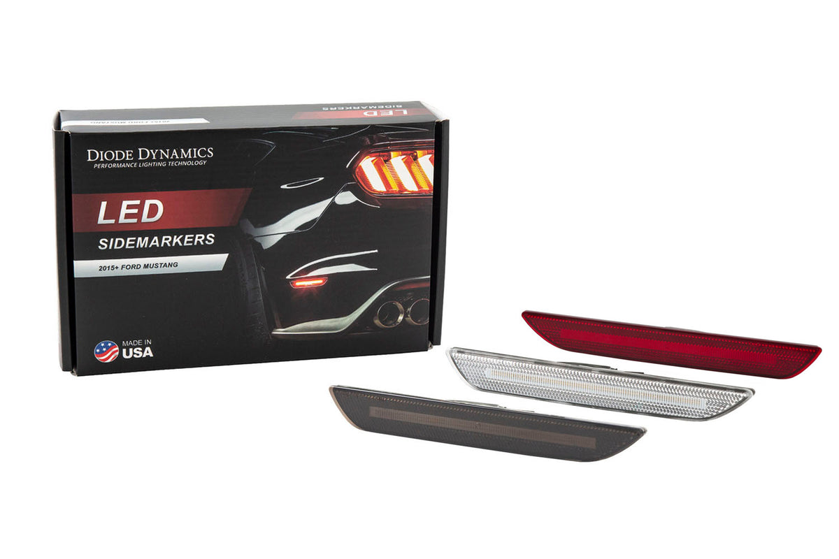 LED Sidemarkers for 2015-2023 Ford Mustang  Smoked (set)