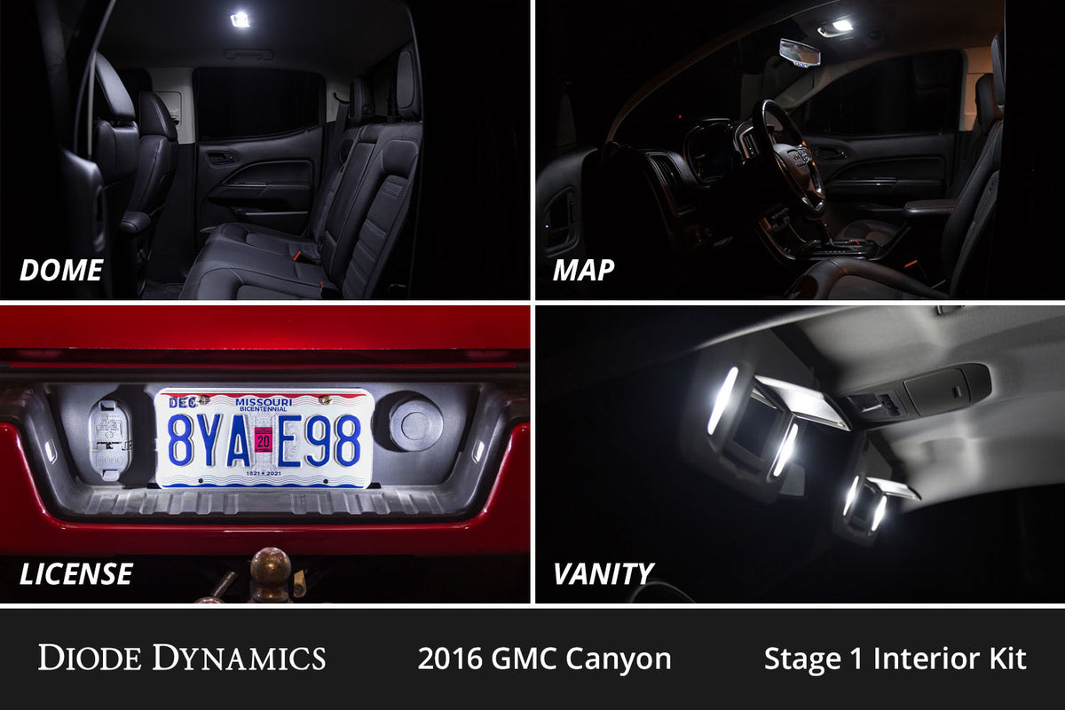 Interior LED Kit for 2015-2022 GMC Canyon  Cool White Stage 1