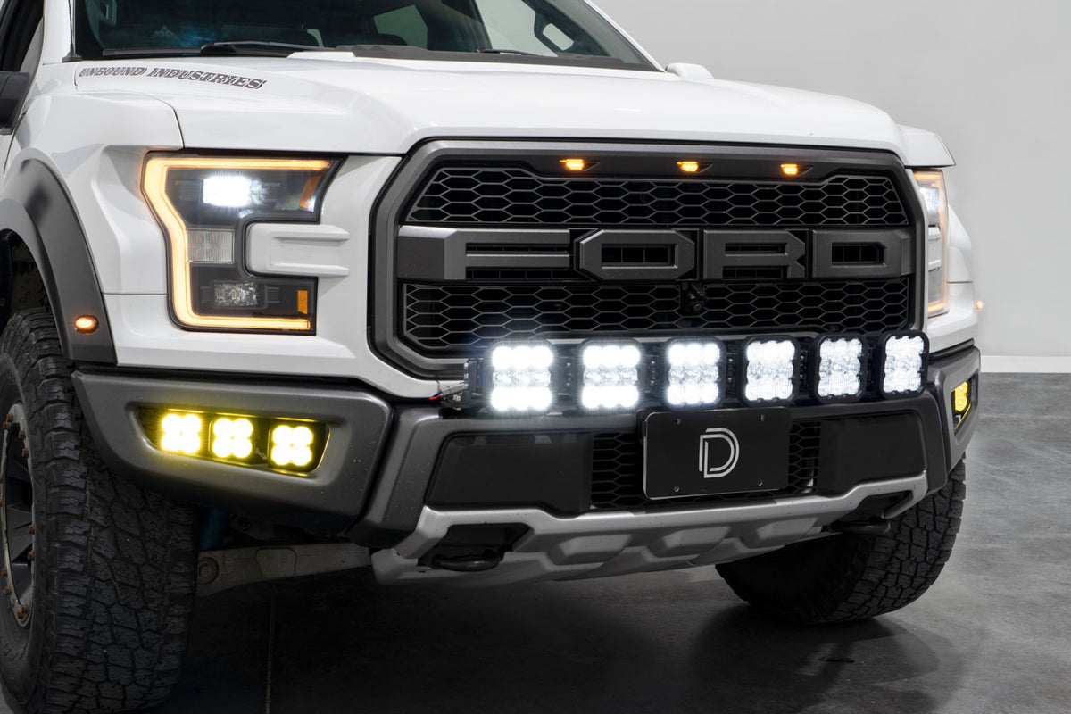 SS5 Grille CrossLink Lightbar Kit for 2017-2020 Ford Raptor  Sport White Combo