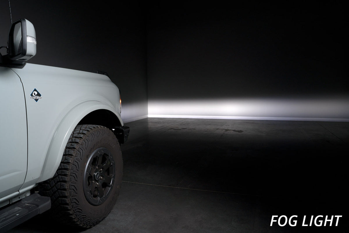 Stage Series Fog Pocket Kit for 2021+ Ford Bronco  White Sport