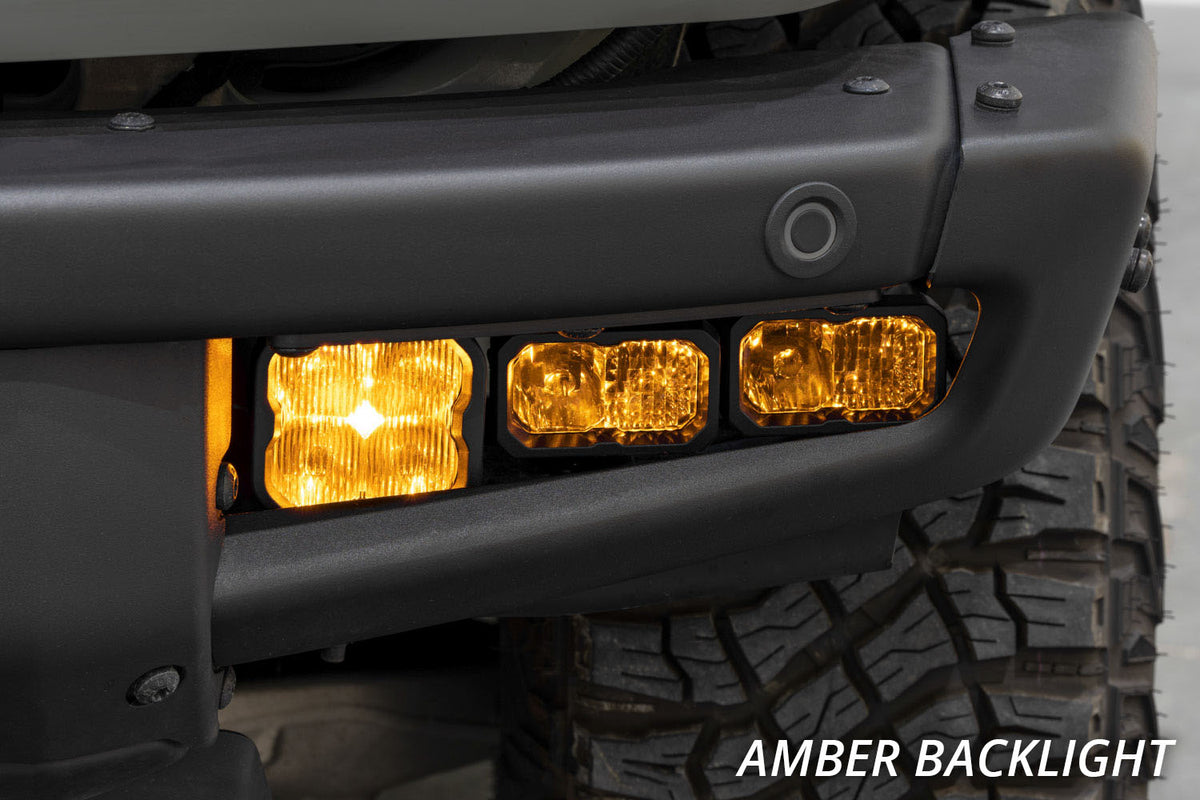 Stage Series Fog Pocket Kit for 2021+ Ford Bronco  White Sport