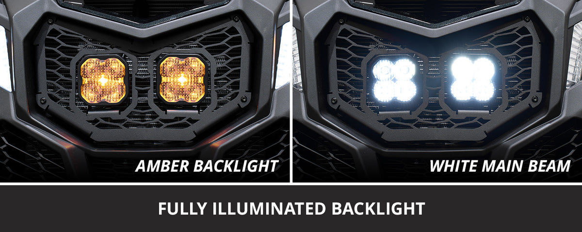 Stage Series LED Grille Kit for 2017-2025 Can-Am Maverick X3  Sport White Combo