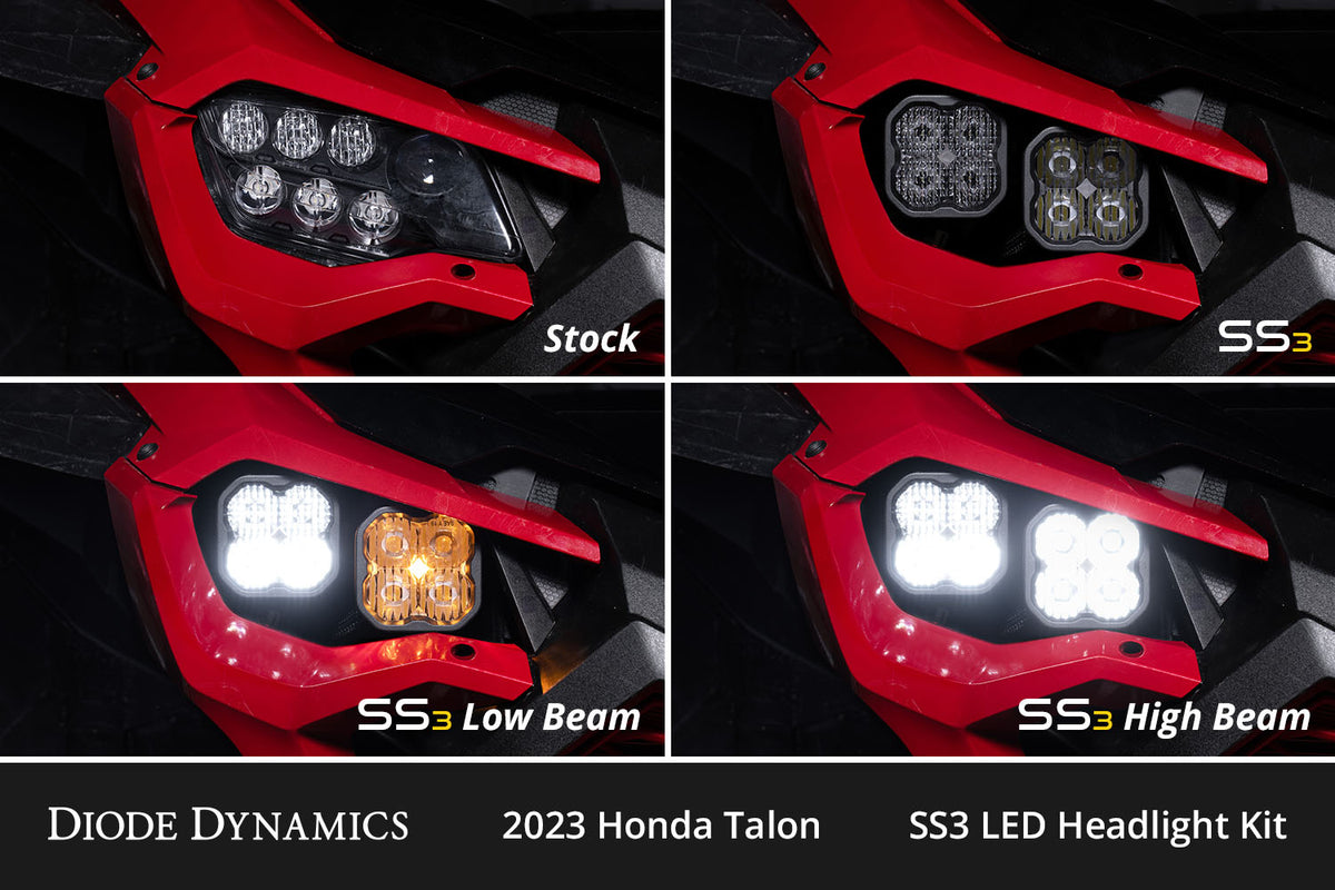 SS3 LED Headlight Kit for 2022-2024 Honda Talon  Sport White ABL