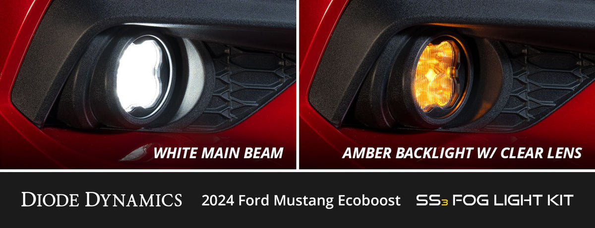 SS3 Add-On Fog Lamp Kit for 2024+ Ford Mustang EcoBoost  White Sport