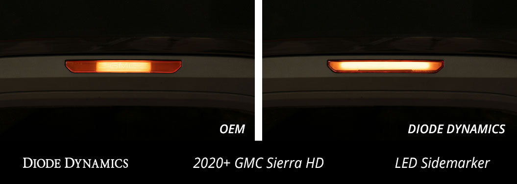 LED Sequential Sidemarkers for 2020-2021 GMC Sierra/Canyon  Clear (set)