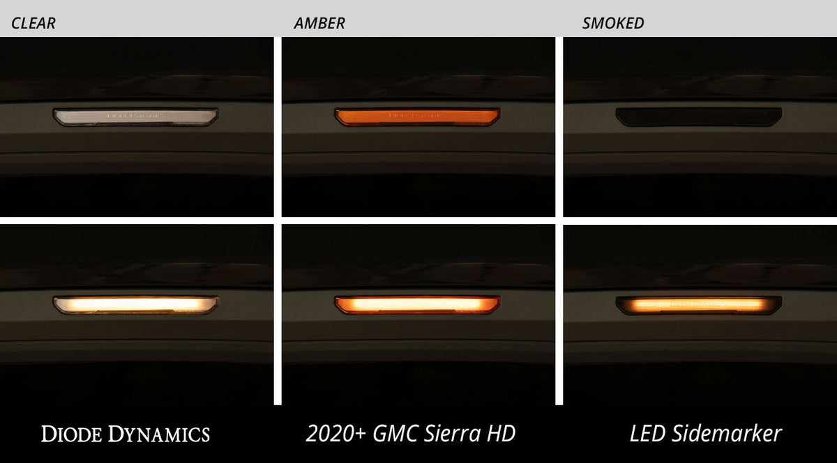 LED Sequential Sidemarkers for 2020-2021 GMC Sierra/Canyon  Clear (set)