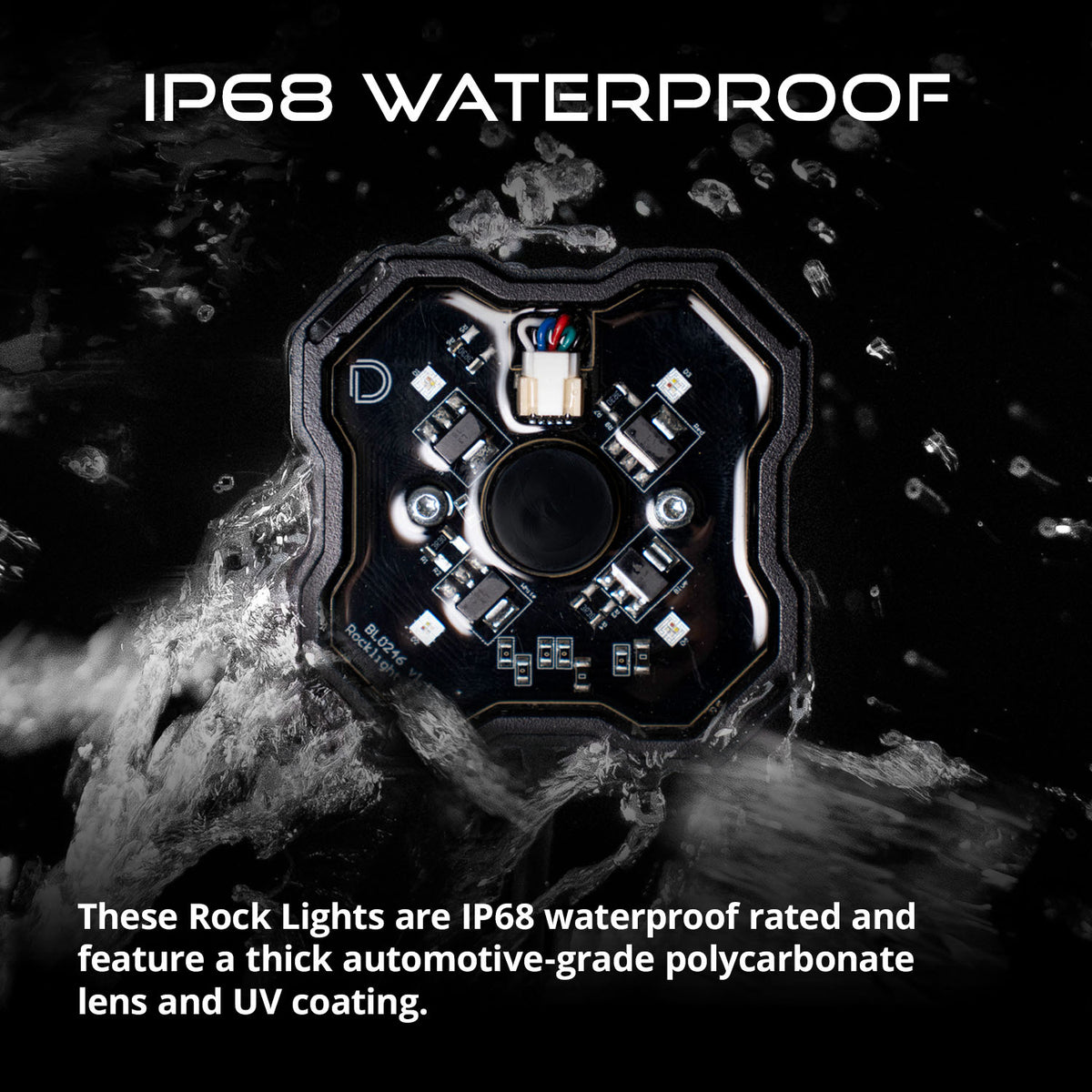 Stage Series SXS Rock Light Installer Kit  RGBW M8 w/Controller (4-pack)