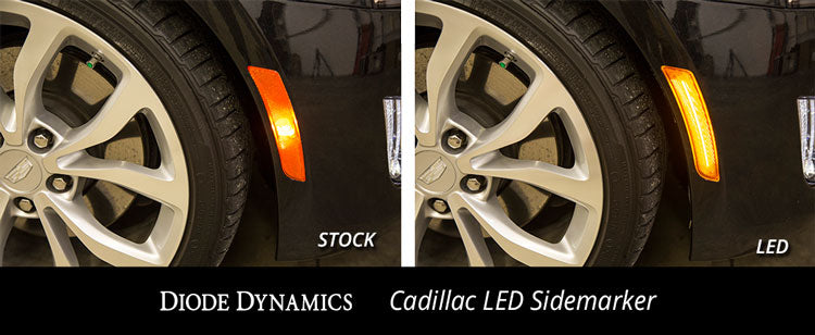 LED Sidemarkers for 2014-2019 Cadillac ATS/CTS (non V)  Clear (pair)