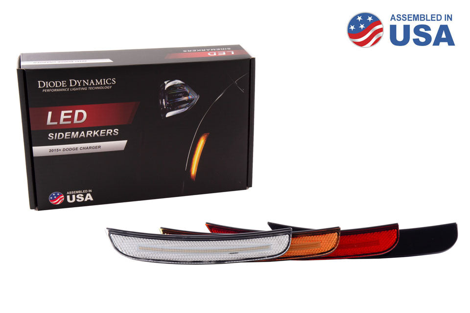LED Sidemarkers for 2015-2023 Dodge Charger  Clear (set)