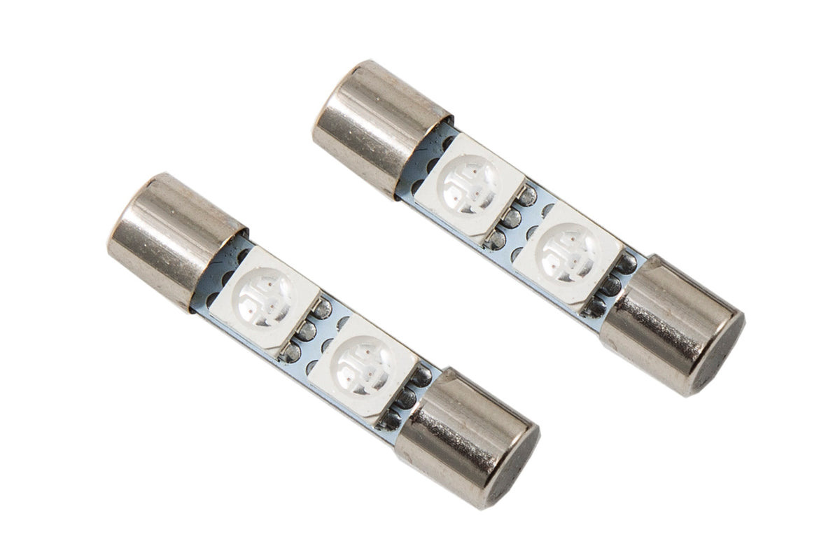 28mm SMF2 LED Green (pair)