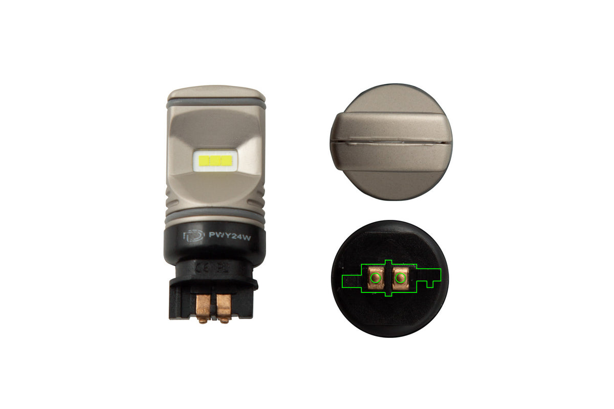 PWY24W HP60 Cool White LED Bulbs (pair)