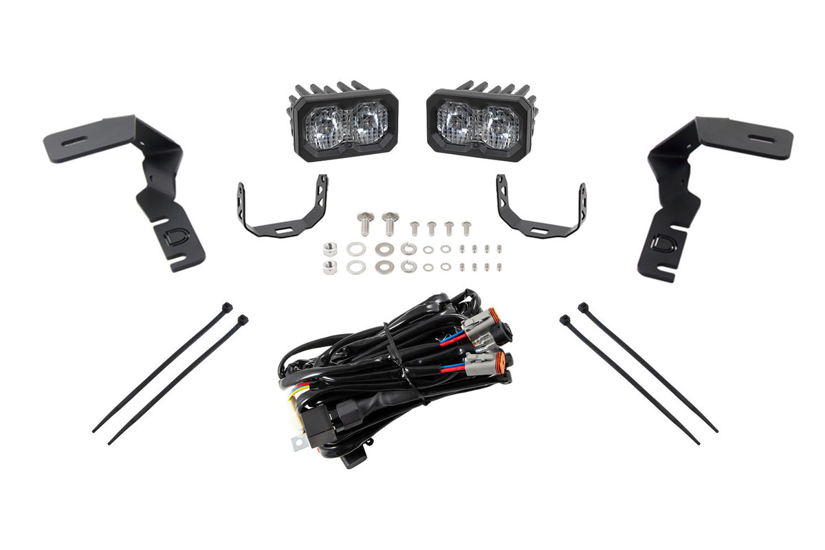 C2 2.0 LED Ditch Light Kit for 2019-2021 Ford Ranger Sport White Combo/Driving