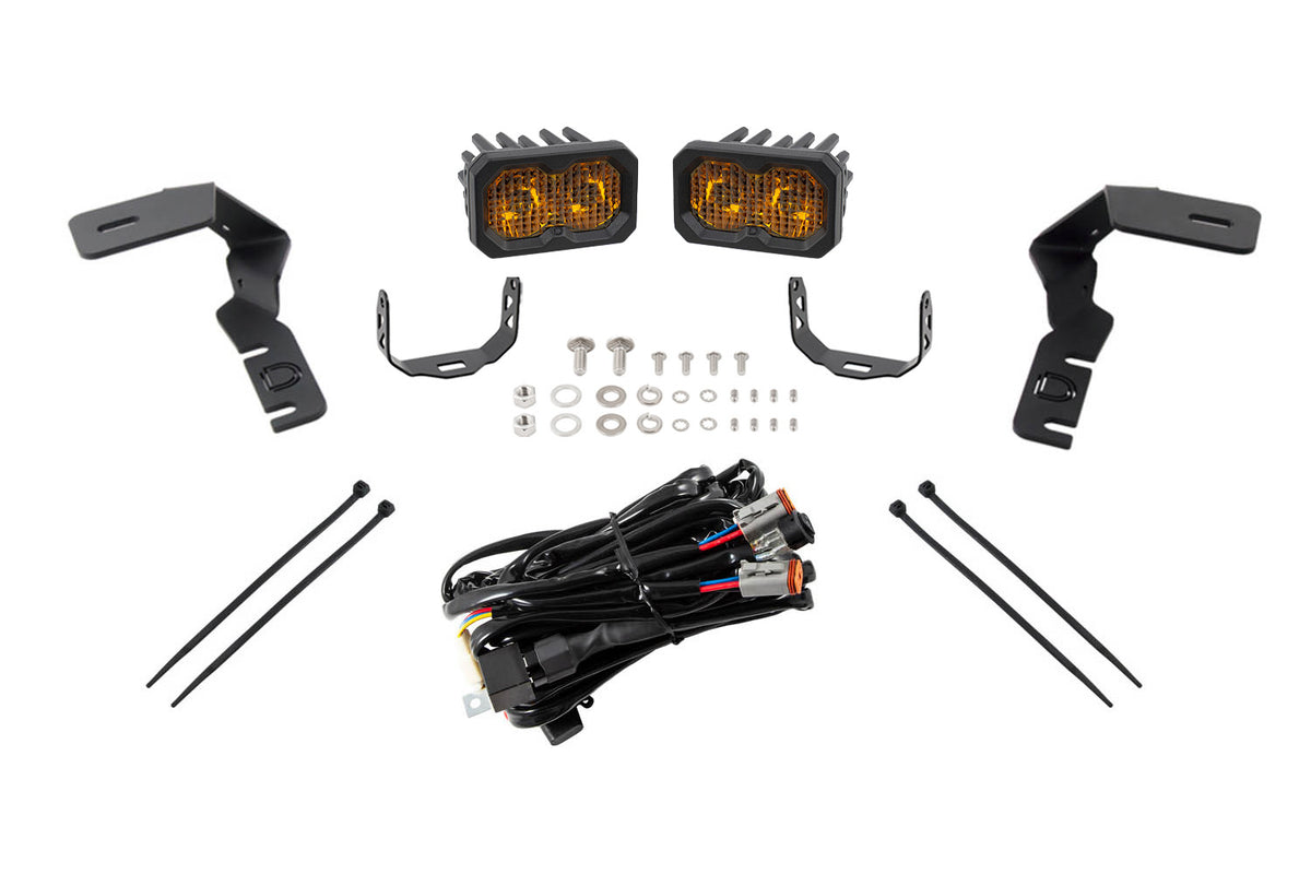 C2 2.0 LED Ditch Light Kit for 2019-2021 Ford Ranger  Sport Yellow Combo