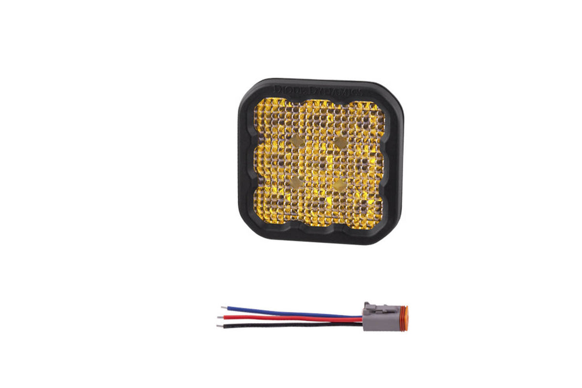 SS5 LED Pod Pro Yellow Flood - No Brackets (single)
