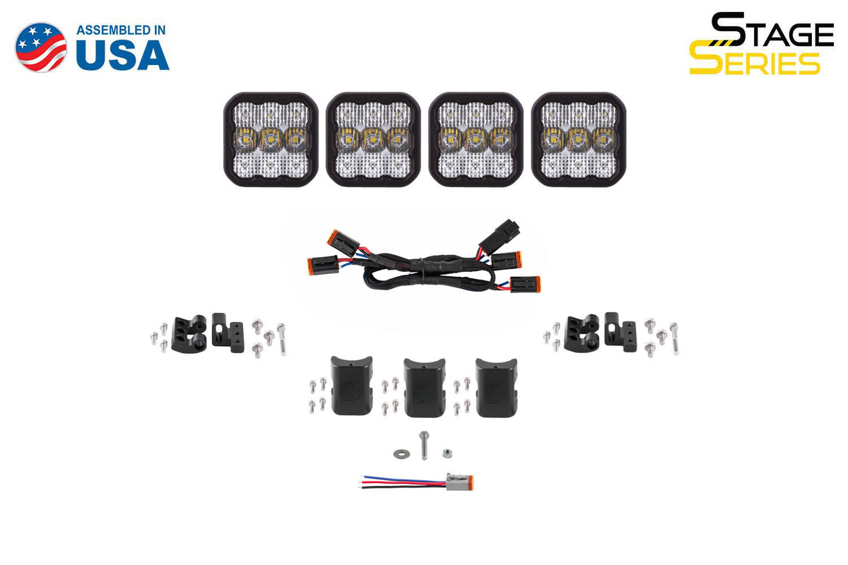 SS5 Sport Universal CrossLink 4-Pod Lightbar White Combo