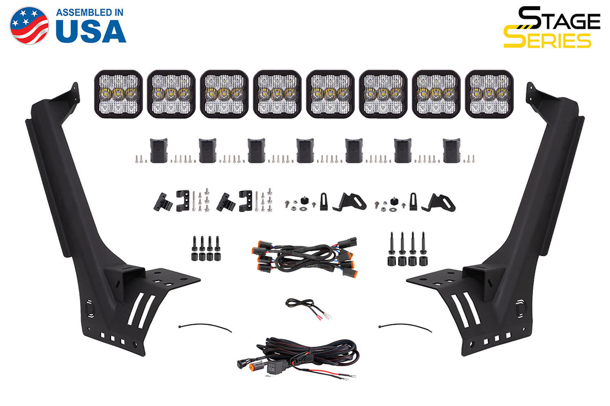 Stage Series Windshield Bracket Kit for 2018+ Jeep Wrangler JL