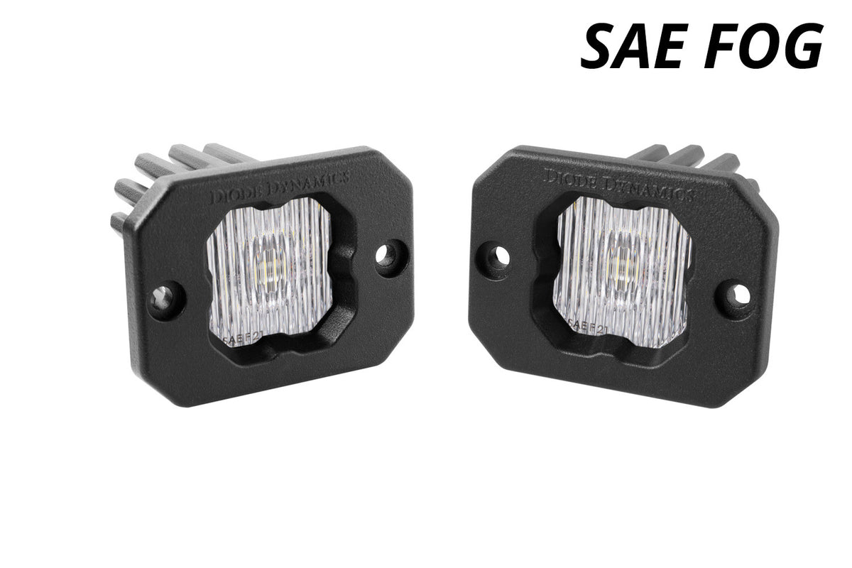 SSC1 LED Pod White SAE Fog Flush ABL (pair)