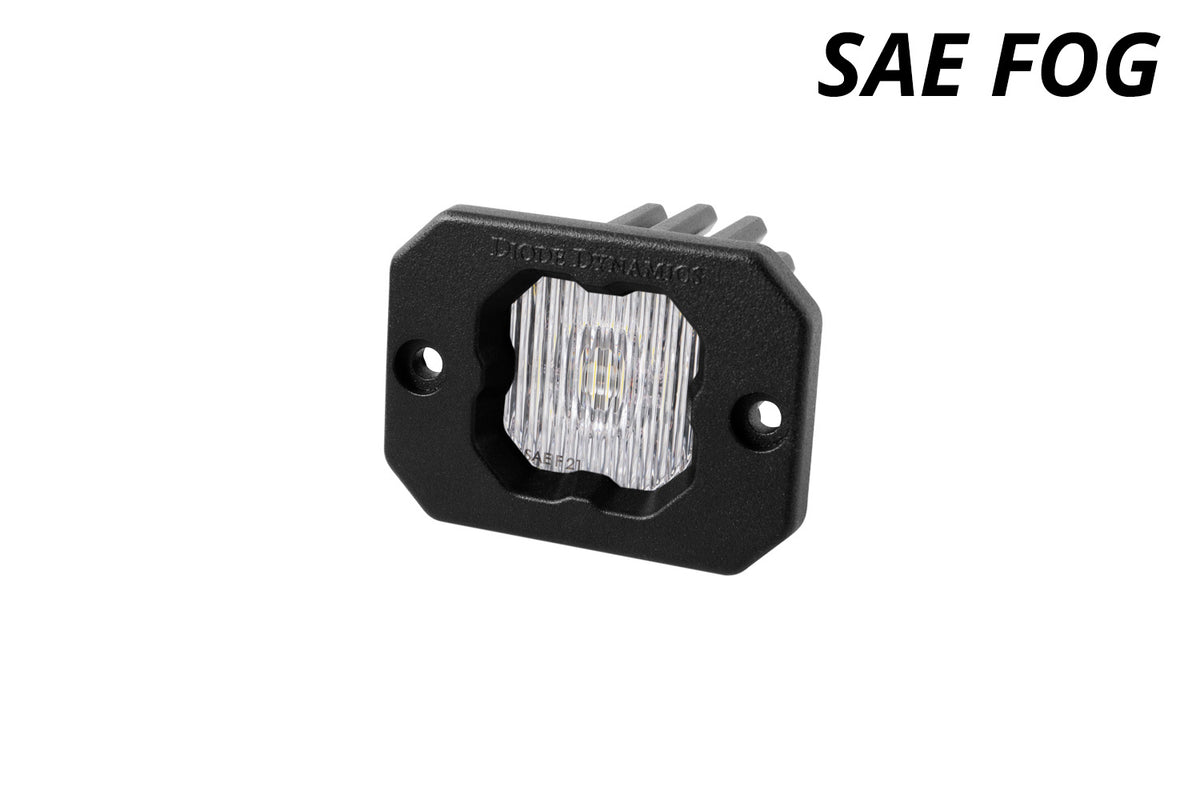 SSC1 LED Pod White SAE Fog Flush ABL (one)