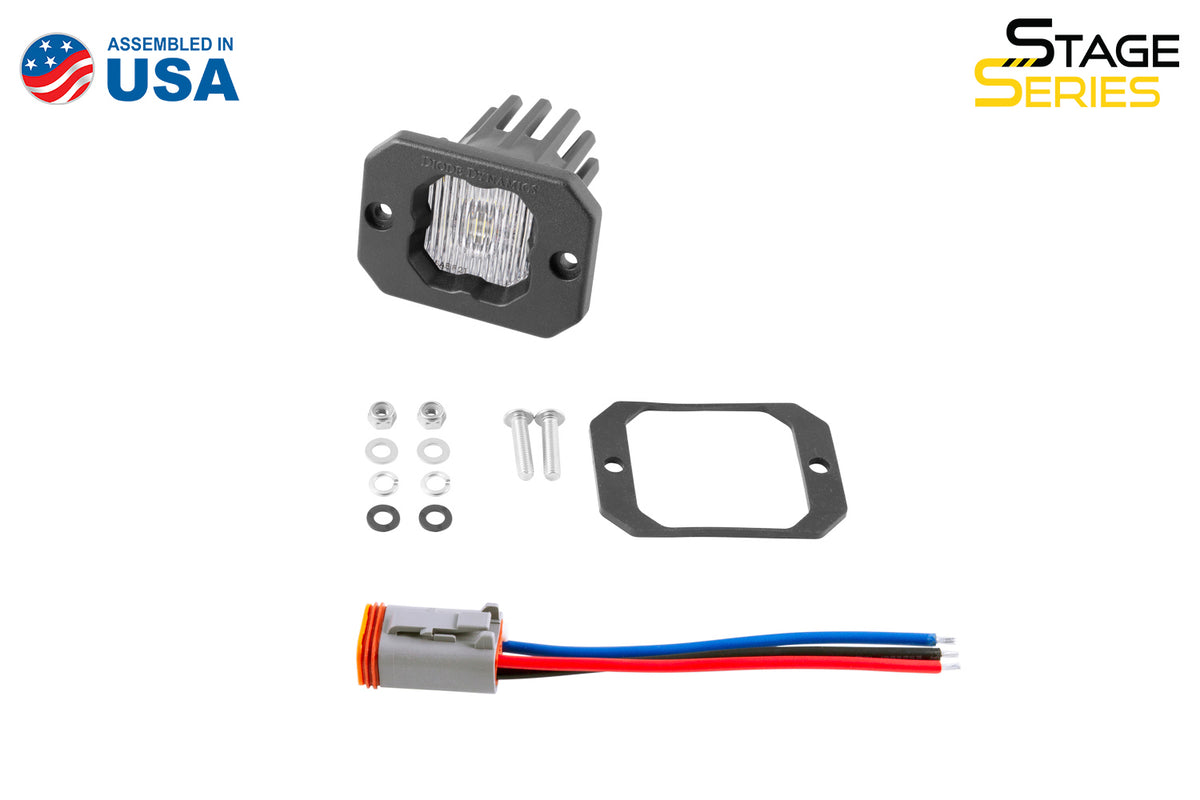 SSC1 LED Pod White SAE Fog Flush ABL (one)