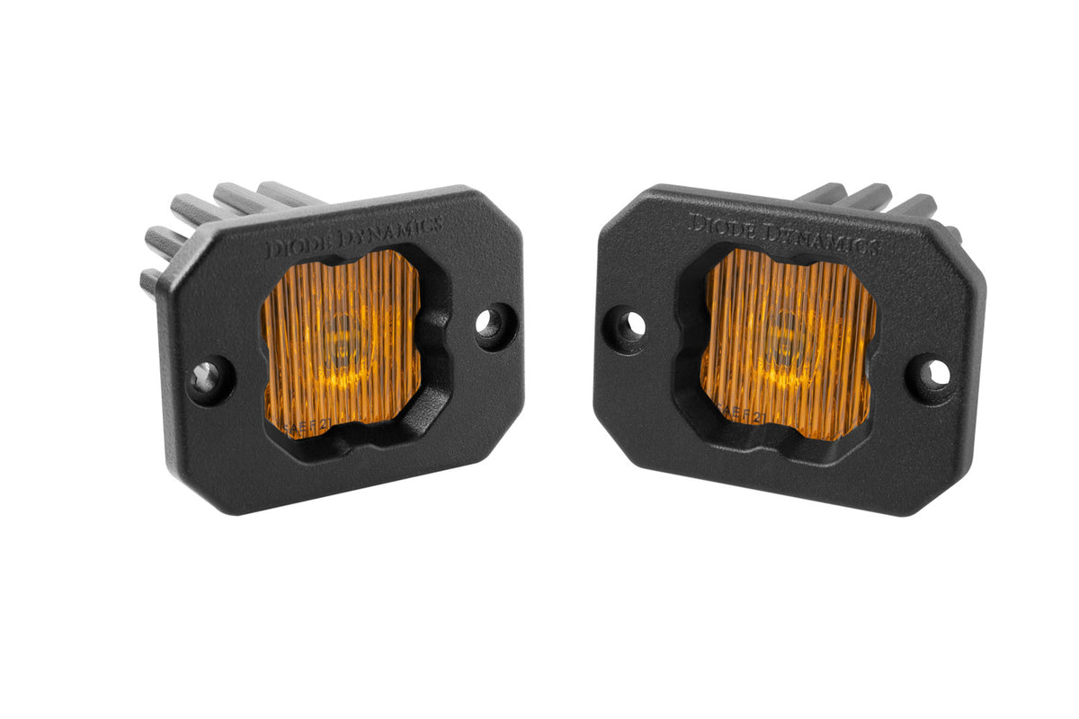 SSC1 LED Pod Yellow SAE Fog Flush ABL (pair)