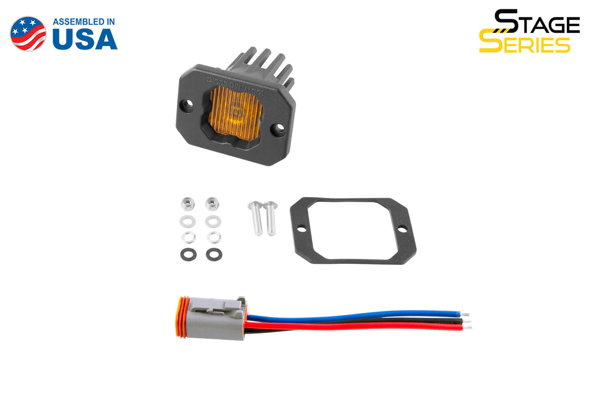 SSC1 LED Pod Yellow SAE Fog Flush ABL (one)