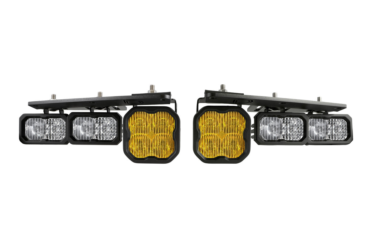Stage Series Fog Pocket Kit for 2021+ Ford Bronco  Yellow Sport