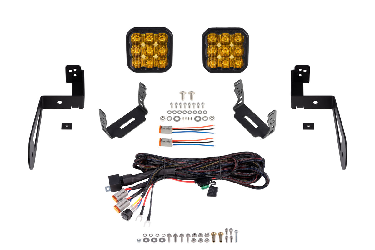 Jeep JK SS5 CrossLink Bumper Lightbar Kit  Pro Yellow Driving