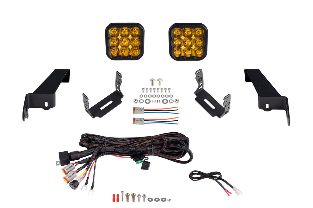 Jeep JL SS5 CrossLink Bumper Lightbar Kit  Pro Yellow Driving
