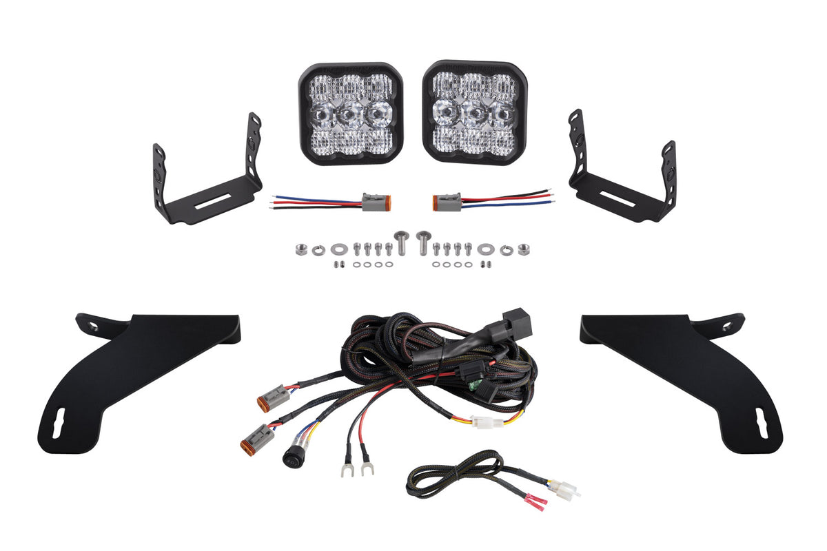 SS5 Bumper LED Pod Light Kit for 2021-2023 Ford F-150  Sport White Driving