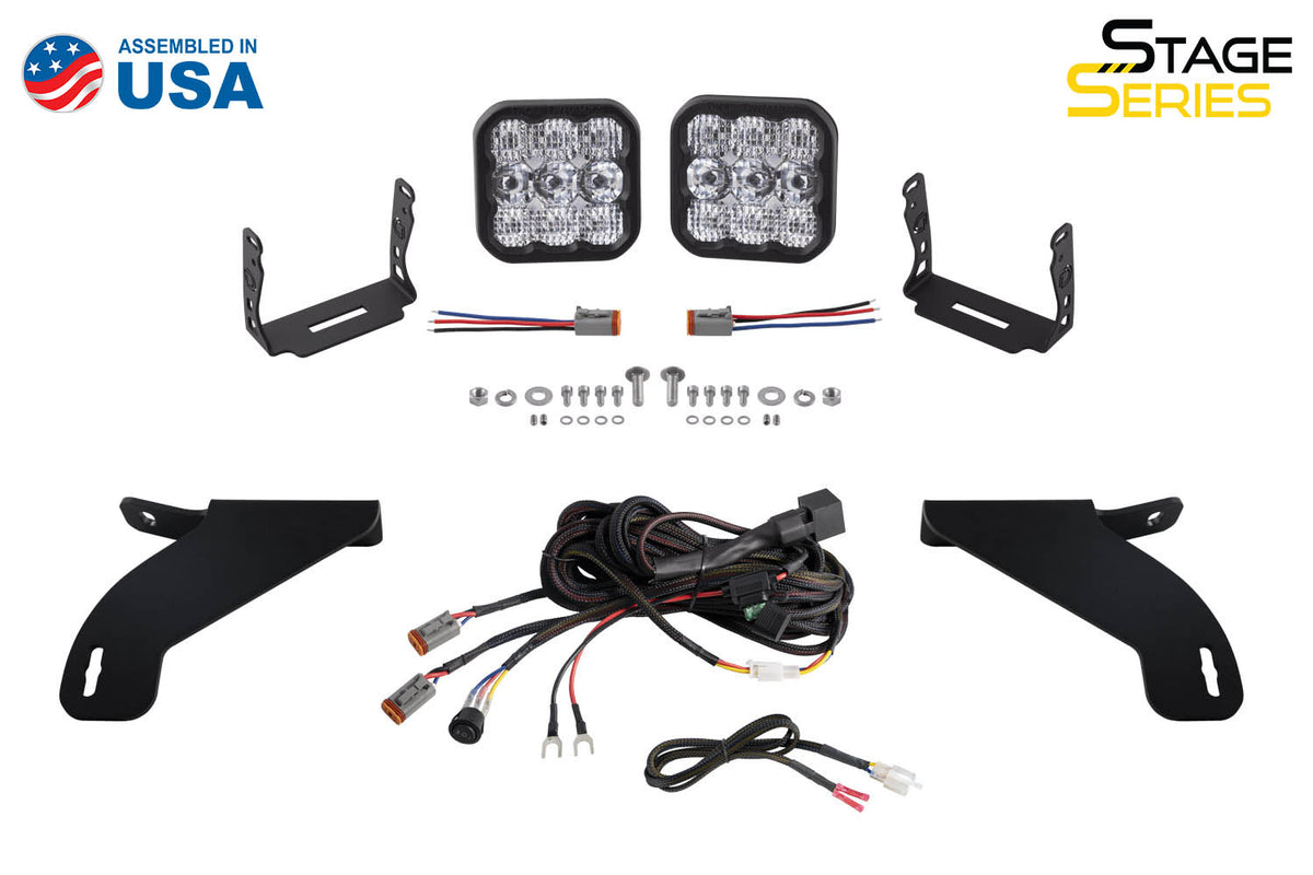 SS5 Bumper LED Pod Light Kit for 2021-2023 Ford F-150  Sport White Driving