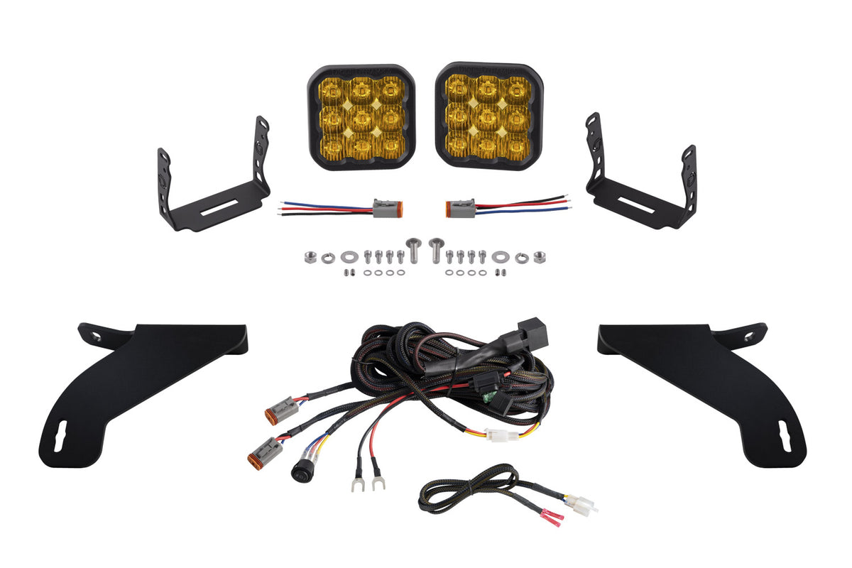 SS5 Bumper LED Pod Light Kit for 2021-2023 Ford F-150  Sport Yellow Driving