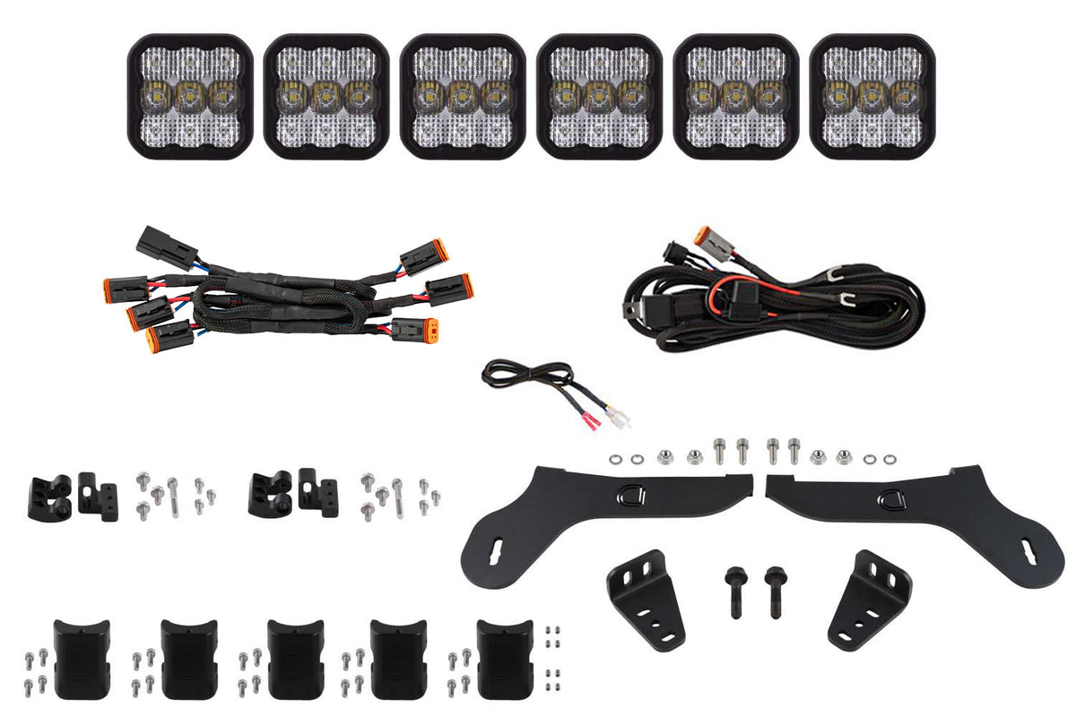 SS5 Grille CrossLink Lightbar Kit for 2017-2020 Ford Raptor  Sport White Combo