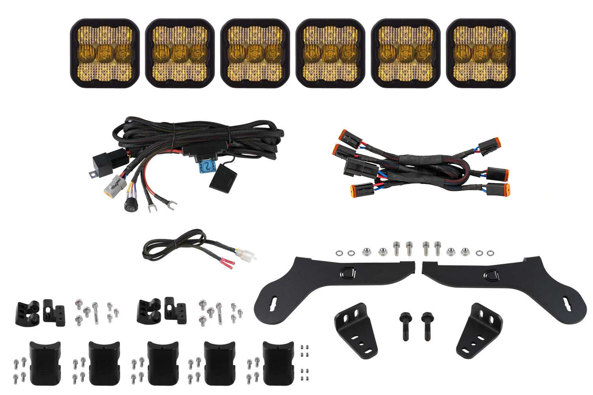 SS5 Grille CrossLink Lightbar Kit for 2017-2020 Ford Raptor  Pro Yellow Combo