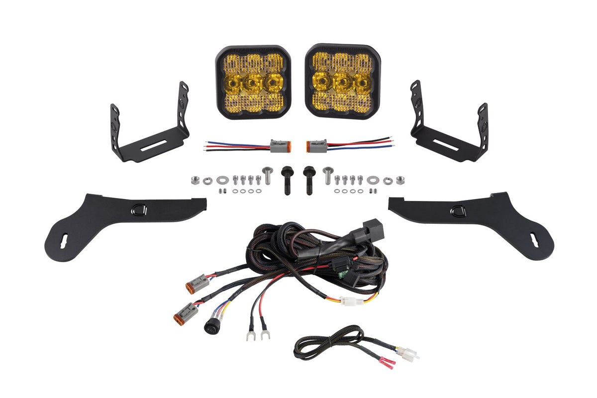 SS5 Bumper LED Pod Light Kit for 2017-2020 Ford Raptor  Sport Yellow Combo