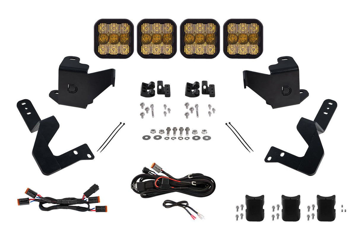 SS5 Grille CrossLink Lightbar Kit for 2024+ Toyota Tacoma  Sport Yellow Combo