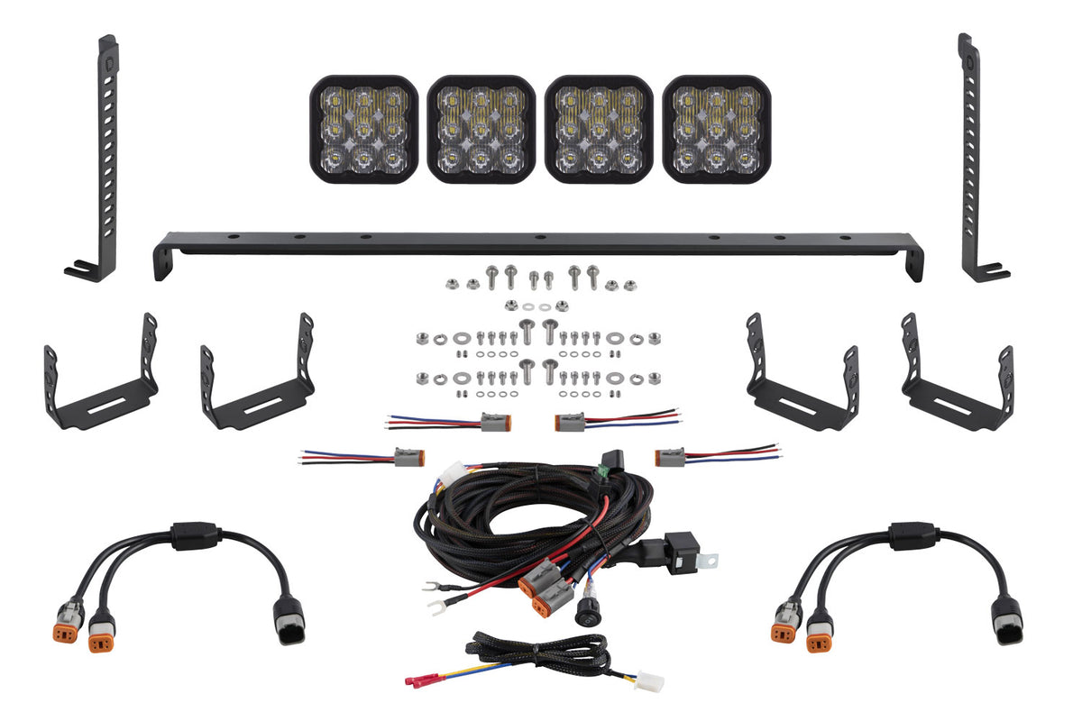 SS5 Stealth Grille LED 4-Pod Kit for 2014-2024 Toyota 4Runner  Pro White Driving